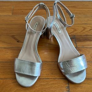 Massimo Dutti silver sandals